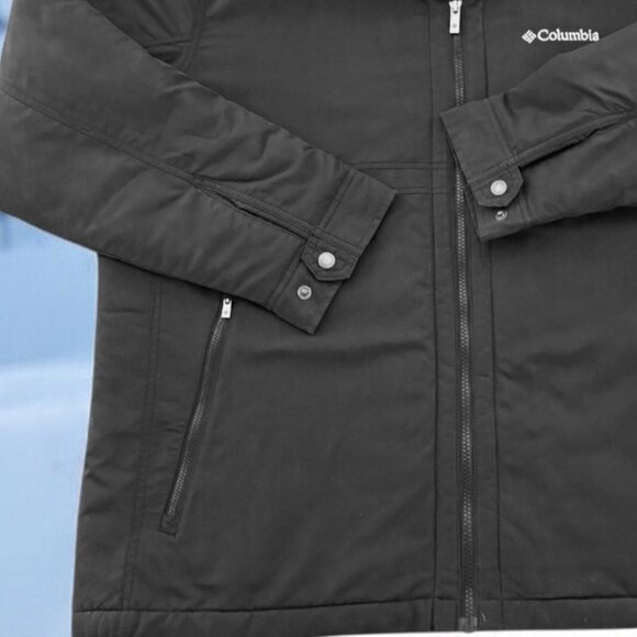 Columbia Men's Loma Soft Shell Fleece Lined Chin Protect Collar Zipper Jacket - Picture 6 of 8